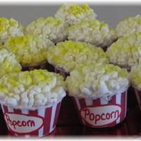 Popcorn Cupcakes Made For A 40Th Birthday Party popcorn cupcakes