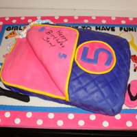 Slumber Party Cake Sleeping bag cake for a 5 yr old slumber party birthday. TFL!