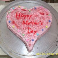 Mother's Day 2008 I made this cake for Mother's Day in 2008, created by using a heart-shaped cake tin.