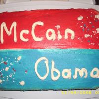 Election Day 2008 Cake I made this cake for Election Day in 2008, created by using a rectangle-shaped cake pan twice and cutting it in two halves, one yellow, one...