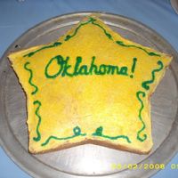 Oklahoma Cake I made this cake for an event of the movie "Oklahoma", created by using a star-shaped cake tin.