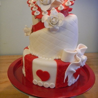 To My Sweet! White Chocolate and lime cake with a White Chocolate buttercream filling and fondant overlay. Time involved, two days. Enjoy!