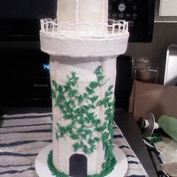 Lighthouse 6layers of 6 in cakes 1 layer 8 inch cake and 2 layers of 4 in cakes make up this light house all decorated in buttercream