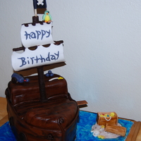 Pirate Ship pirate ship cake for a little boys pirate birthday