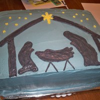 Nativity Birthday Cake 