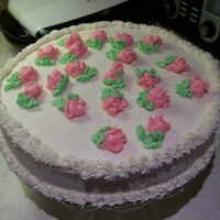 Simple Cake Practice Cake, was working on the Roses!