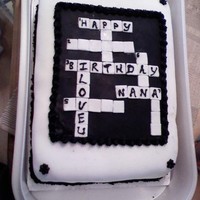 Crossword Puzzle Cake 