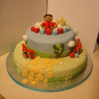 In The Night Garden My sons 1st ITNG birthday cake. Im really pleased with the outcome as this was my first attempt!! (My OH did the cake topper)