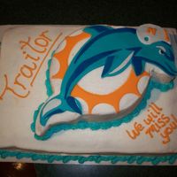 Miami Dolphins This cake was for a beloved coworker and Buffalo Bills fan who was leaving our organization to work for the competitor. The Dolphin was...