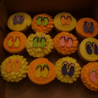 More Flip Flop Cupcakes Ordered by my bank for an employee's birthday.