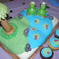 Fairy Tale Frog Cake This is for a friends bridal shower, she loves frogs. Her maid of honor sugested a fairy tale book with the frogs. It was a bit of a...