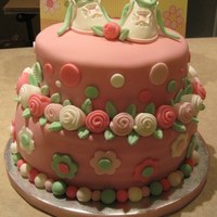 Baby Girl Shower Cake / Shabby Chic I made this cake for a co-worker's baby shower.