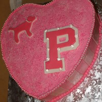 Vs Pink Bday Cake BC and fondant accents