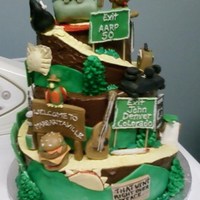 Road To Life 50 Thanks to all CC's on here for the great ideas. Here is my road to life cake... a lot of work, but well worth it when the birthday...