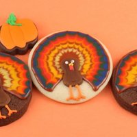 Turkey Cookies Turkey cookies. Got the idea from Pam at cookiecrazie. The feathers are Toba's glac&eacute;, the turkey bodies/heads and feet are...
