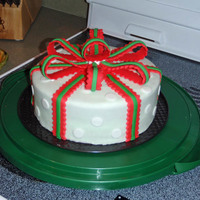 Christmas Bow Cake This was my first ever fondant cake. I made it last Christmas and I figured I'd put it up now just for good measure. :)