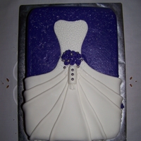 Wedding Dress I essentially copied this design from the many versions I saw on Cake Central, but most specifically from MessiET's version. Thanks...