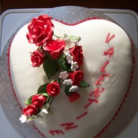 Valentines Cake For My Wife Instead of buying flowers i decided to make my wife a cake with roses on it .