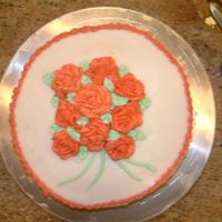 Wilton Class #1 Finale Cake This is my Finale Cake from the Wilton 1 classes. Not too bad, but I feel I need alot more practice.