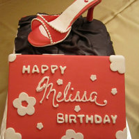 Shoebox & Shoe Lots of inspiration from cakers her on CC. Thanks so much.4 layer Vanilla Cherry cake with Cherry Mousse and Whipped Chocolate Ganache...