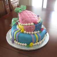 Happy Birthday To Me! Chocolate cake with bevarian cream and cherry filling for the middle layer.