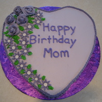 Birthday Cake all buttercream with gumpaste flowers