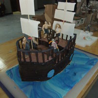 Pirates this bad boy was a real pain, only had three days to prepare and create this cake (while working full time). The end product is not exactly...