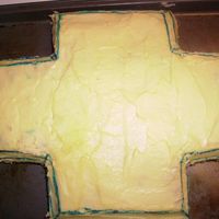 Chevy Emblem A HORRIBLE, sloppy cake. I had to throw it together in a day for my friend to bring to her brother at work. They liked it, but I think it&#...