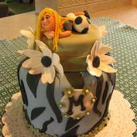 Michaela Cake This is all fondant and gumpaste. I am very happy with how this turned out. I think it is my all time favorite cake I have made.