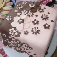 Flower Birthday Cake Chocolate and MMF, I tried to copy Harper77 cake. I was in a hurry. I have never worked with chocolate fondant and it was brittle. I always...