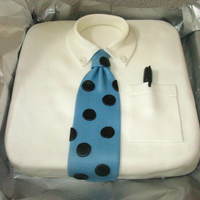 Shirt And Tie Cake For Fathers Day All fondant. This was fun to do!