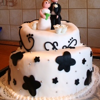 My First Topsy- Turvy And First Wedding Cake This is my first wedding cake and first topsy-turvy cake. I made it inspired by a photo I found on CakeCentral- I don't remember the...