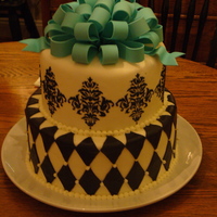 30Th Birthday Cake I enjoyed the finished results of this cake, even though the fondant was giving me issues! First time with stenciling (used one from the...