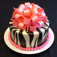 Zebra Birthday Cake Nothing new to CC, but I'm super happy with the way this turned out! I was worried about freestyling the stripes! It's white...