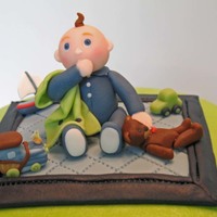 Baby Boy's Toys This was for my cousin's baby shower. I knew she liked polka dots and monograms and that the nursery colors were navy & apple...