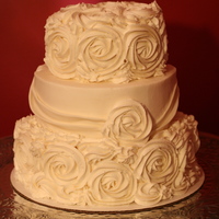 The Rose Wedding Cake Another cake from the I Am Baker tutorial. She did it on a single tier but I wanted to make it into a wedding cake. I really loved the way...