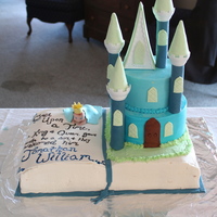 Welcome Prince Jonathan This cake was for a baby shower that had a storybook theme. I wanted it to look like the castle was popping right out of the pages of a...