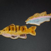 Trout & Perch Cookies These were cookies, that were handpainted with food coloring after the frosting had hardened. They were samples I was working on for color...