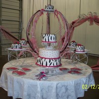 Zebra Quinceanera Cake 