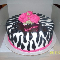 Zebra Cake This was a cake for a 16 year friend.