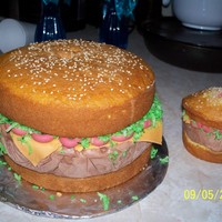 Cheeseburger Cake My son is a big Cheeseburger fam