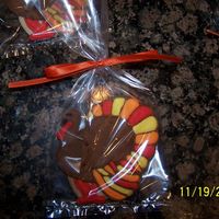 Thanksgiving Turkey Cookies NFSC with royal icing decorations..... cookies made for my son's kindergarten teacher.