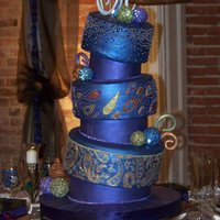 Paisley Peacock Cake Topsy turvy Wedding Cake!