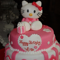 Hello Kitty Cake This was all made out of fondant, even hello kitty. This was a birthday cake I made for someone who still is young at heart. I love how it...