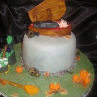 Halloween All fondant decorations. Made for my sons Halloween Carnival, This was my very first fondant cake. TFL