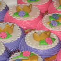 Princess Cupcakes MMF and buttercream icing.