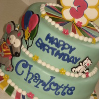 Toopy And Binoo Chocolate w chocolate filling. MMF covered and decorated. TFL!