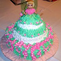 Tinkerbell Cake Heart cake with Tinkerbell doll cake