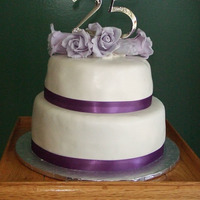 25Th Anniversary Cake I made this in July of 2009 for my boyfriends wonderful parents. They of course loved it.