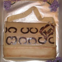 Coach Bag For Mother's Day This is a chocolate cake with vanilla icing and mmf. Delicious!
